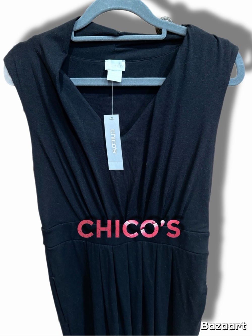 Chico's Black Sleeveless Midi Dress